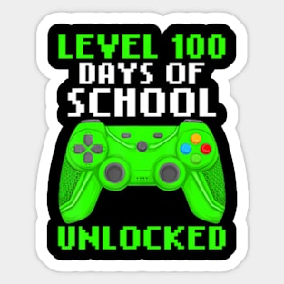 Level 100 Days Of School Completed Gaming Controller Sticker